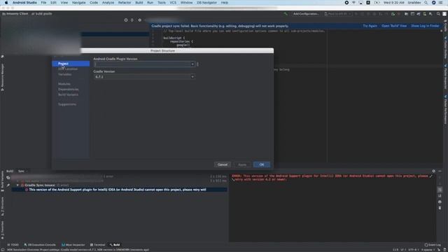 Fix ERROR: This version of the Android Support plugin cannot open this project смотреть онлайн