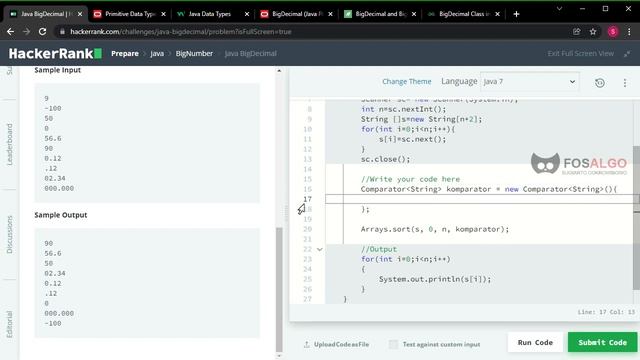 HR_Java25: Java BigDecimal смотреть онлайн