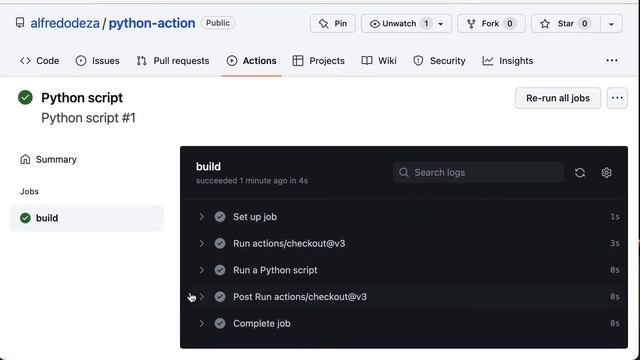 Run Python in GitHub Actions смотреть онлайн