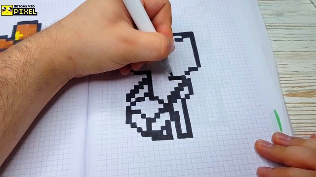 МАЙНКРАФТ РИСУЕМ ПО КЛЕТОЧКАМ !Very Easy ! minecraft PIXEL ART смотреть онлайн