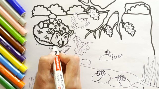 How to draw an autumn landscape for children? Як намалювати осіній пезаж для дітей? смотреть онлайн