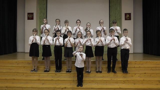 Школа №1595 - Ансамбль блокфлейтистов "Камертон" - Ф. Грубер "Тихая ночь" смотреть онлайн