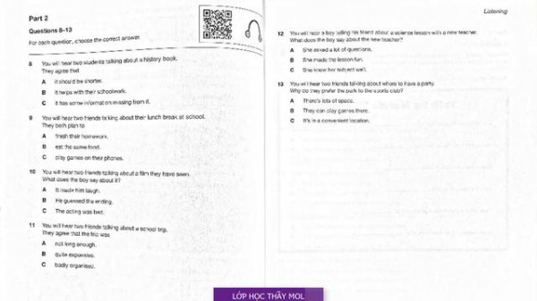 PET - B1 Preliminary for Schools 1 Authentic Practice Tests - PET Listening TEST 1 with ANSWER KEY