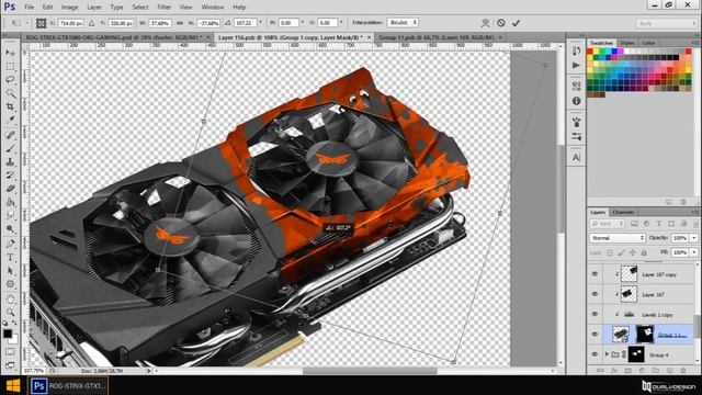 ASUS Strix GeForce GTX 980 / Black & Yellow Explosion / Photoshop Manipulation Speed Art смотреть онлайн