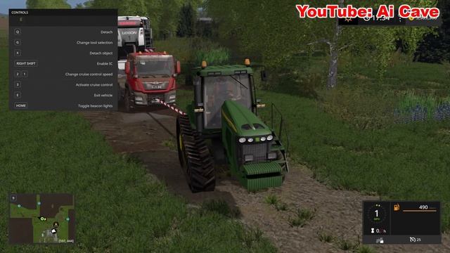 Delivery Truck With New Combine Stuck In Mud - Farming Simulator 2017 | FS 2017 Mods LS17