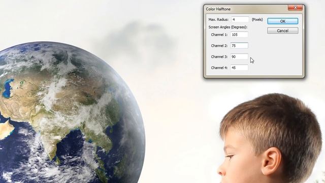 Colour Halftone in Photoshop - Make a Color Halftone Effect using CMYK Mode смотреть онлайн