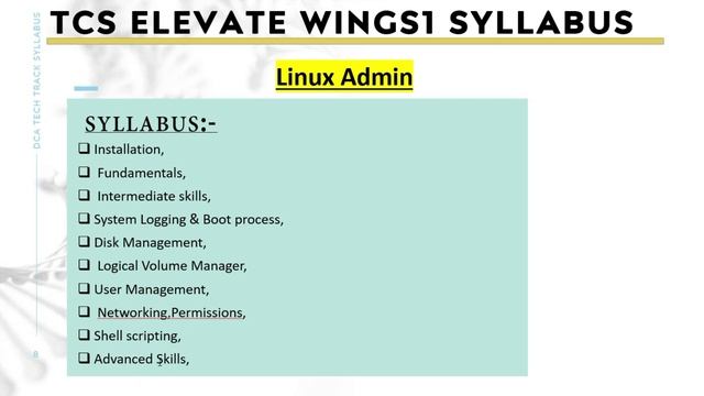 DCA Tech Track Syllabus for tcs elevate wings1 | Part 1| tcs dca plsql win10 admin syllabus | смотреть онлайн
