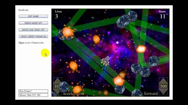 Coursera Python Mini Project #8 RiceRocks, CRAZY VERSION HD смотреть онлайн