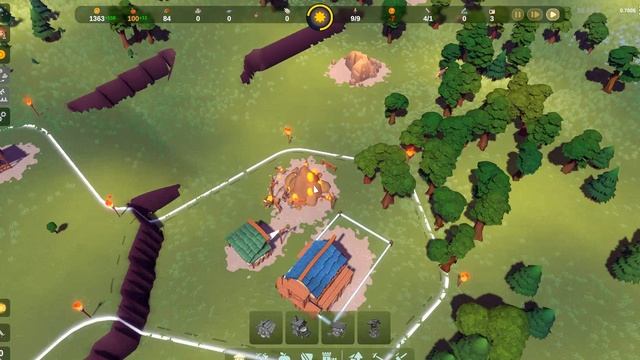 строим поселение в игре под названием (Becastled) смотреть онлайн