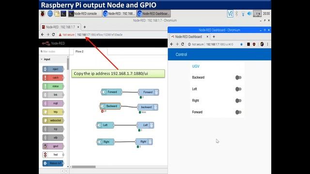 Introduction to NODE RED With Raspberry Pi, Controlling UGV and DHT-11 Sensor in Hindi. смотреть онлайн