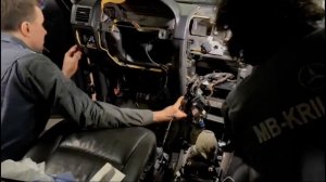 Снятие, установка приборной панели для замены трапеции стеклоочистителя Мерседес G-class