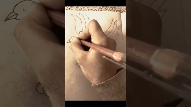 Птица с карандашом #drawing #рисование смотреть онлайн