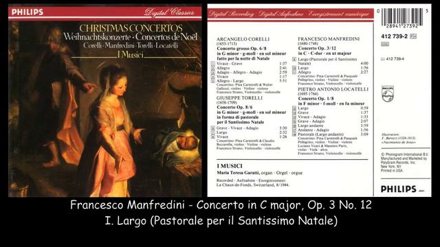 Christmas Concertos - Corelli - Torelli - Manfredini - Locatelli - I Musici - 1984