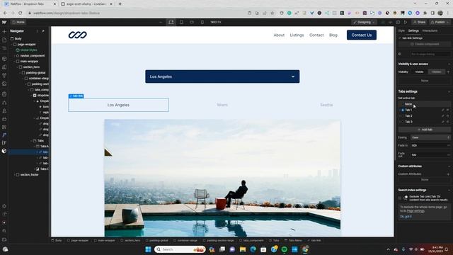 Using A Dropdown Component To Control Tabs In Webflow смотреть онлайн