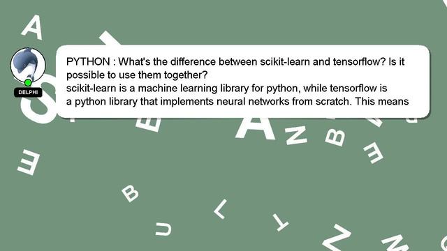 PYTHON : What's the difference between scikit-learn and tensorflow? Is it possible to use them toge смотреть онлайн