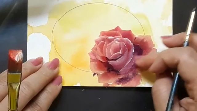 Decorative Painting/Acrylic Painting Tutorial/One Stroke Floral In Autumn Colors/How To Paint .