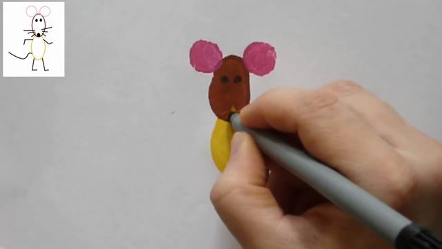Рисуем пальчиками Рисовалки для детей Мышка смотреть онлайн