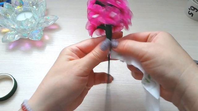 Как сделать Примула из капроновых колготок (нейлон) How to make flower DIY смотреть онлайн