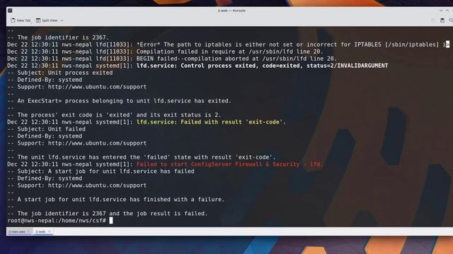 [Solved] CSF firewall- IPTables error (No such file or directory found) смотреть онлайн