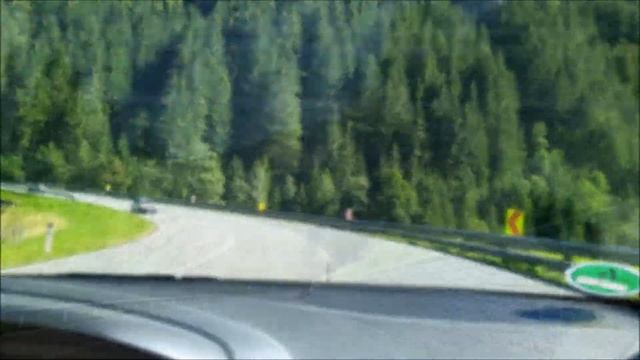 Дорога из Германии , через Австрию в Италию, на машине через горы вид из окна Felbertauerntunnel смотреть онлайн