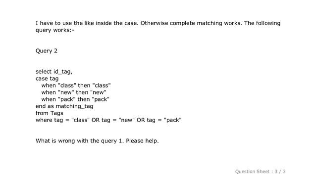 MySQL : SWITCH with LIKE inside SELECT query in MySQL смотреть онлайн