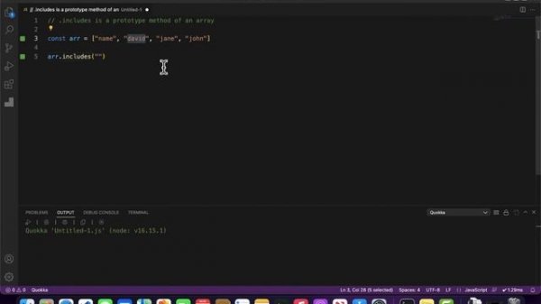 JavaScript Array - includes()