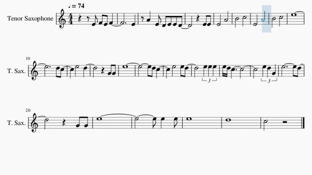 SUPER EASY Tenor Sax Sheet Music: How To Play As The World Caves In (Sarah Cothran Cover)