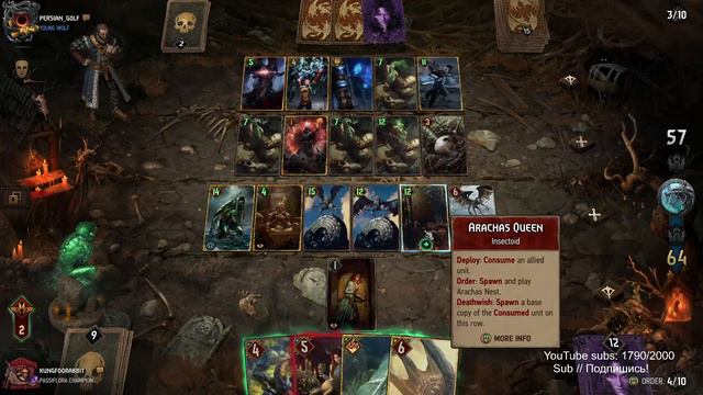 DEATHWISH MONSTERS FROM TOP-16 QUALIFIERS | Overwhelming Hunger deck | Gwent 11.3 смотреть онлайн