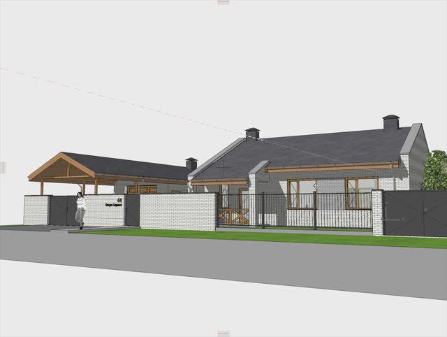 Дом 135м2 в европейском стиле с отделкой из кирпича