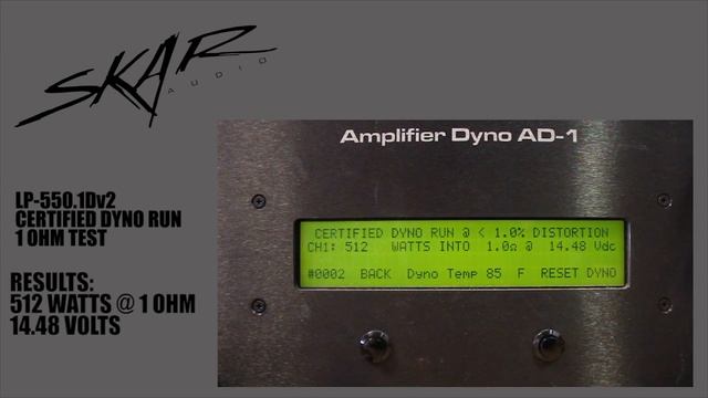 Skar Audio LP-550.1Dv2 Monoblock Amplifier Dyno Runs on SMD AD-1 Amp Dyno!! смотреть онлайн