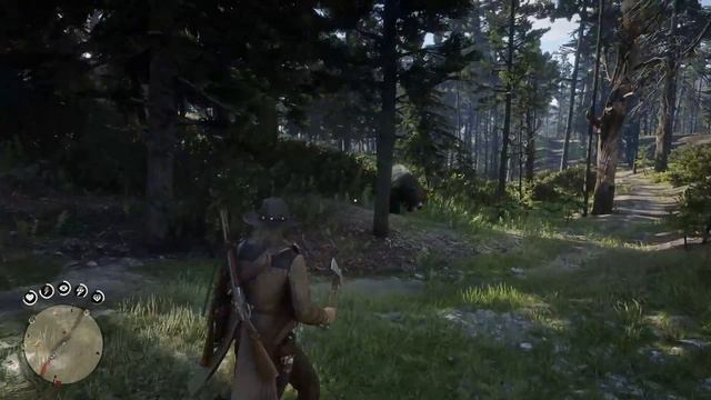 This grizzly almost gave Arthur a heart attack - Red Dead Redemption 2 смотреть онлайн