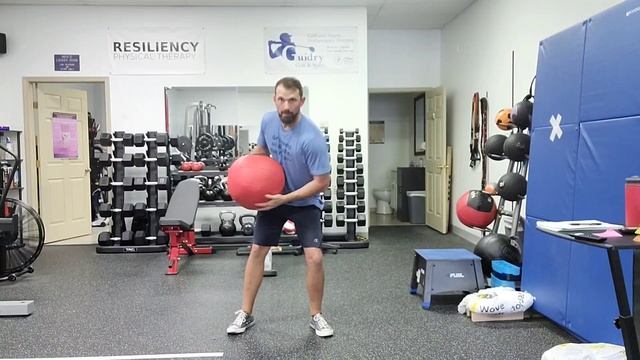 Golf Lead Leg Fall and Jump Medicine Ball Throw Exercise смотреть онлайн