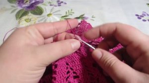 Салфетка крючком "Павлинье перо"_Часть 2 #салфетка #салфеткакрючком #салфеткавидео