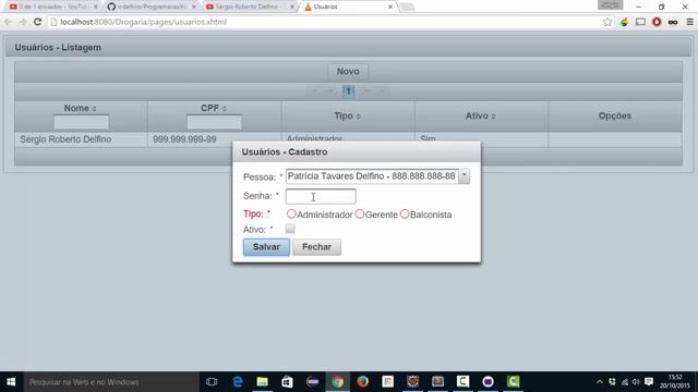 [Programação Web com Java] 215 - UsuarioBean - Salvar смотреть онлайн