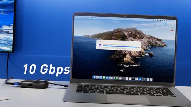 Cable Matters 4-in-1 Portable USB C Hub HDMI 4K 60Hz 100W Charging, 10Gbps USB-A, USB-C Port