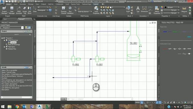 AutoCAD Plant 3D - 1.06 Agregar lineas esquemáticas a DTI (P&ID Drawings) смотреть онлайн