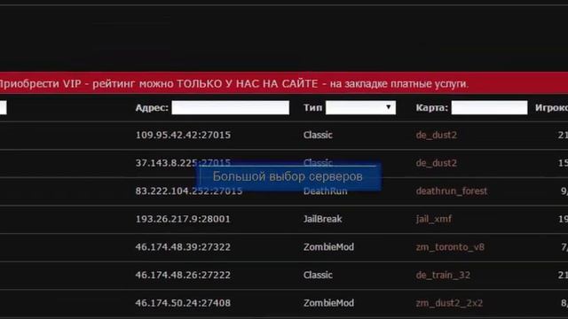 Мониторинг серверов cs. Движок Java. IP-CS.RU смотреть онлайн