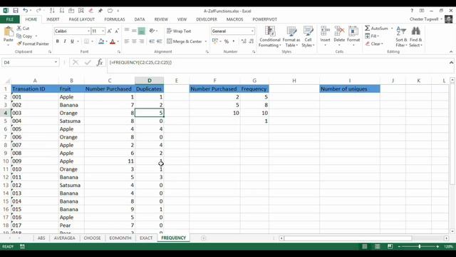 Find the Frequency of Values in Excel смотреть онлайн