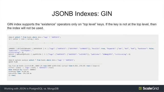 Working with JSON in PostgreSQL vs MongoDB смотреть онлайн