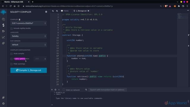 Remix IDE : Introduction to solidity смотреть онлайн