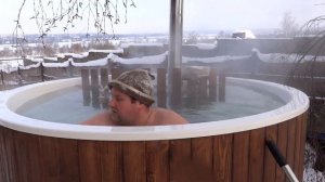 Купель с погружной печью (Фурако) "Премиум 220". Зимние полевые испытания