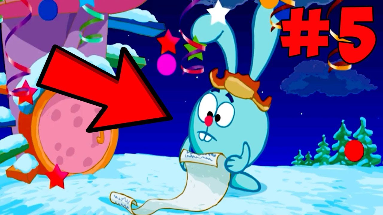 Новогодние развлечения в стране Смешариков. Мультик-игра. Озвучка БэбиМакс. смотреть онлайн