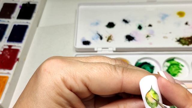 Рисуем лимон на ногтях ? Рисунок акварелью на ногтях поэтапно для начинающих смотреть онлайн