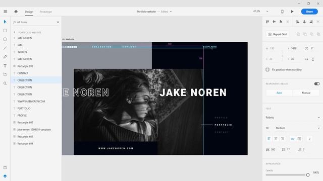 Web Design Speed Art #30 - Photographer Portfolio Website [Adobe XD] смотреть онлайн