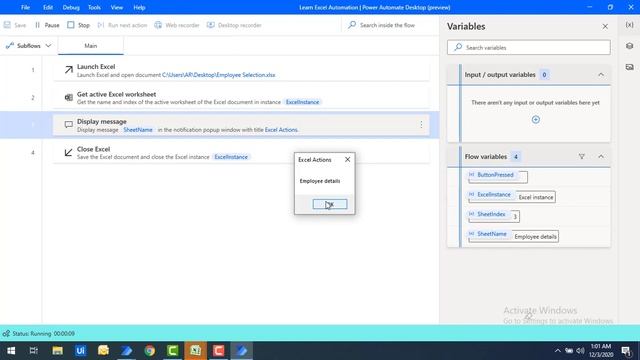 Power Automate Desktop : How to "Get Active Excel Worksheet" ( Excel Automation ) Chapter 6 смотреть онлайн