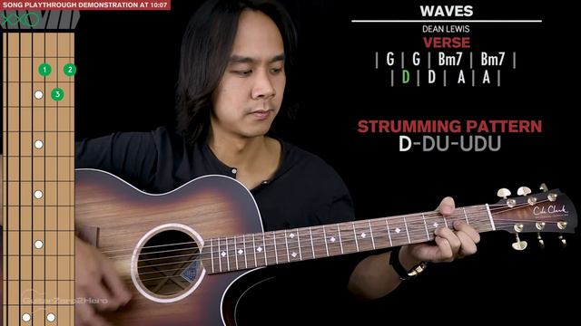 Waves Guitar Tutorial - Dean Lewis Guitar Lesson 🎸 |Fingerpicking + Easy Chords + TAB|