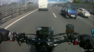 Voge 500AC  Зеркала на грипсы. Мои впечатления.Тест-драйв.(Интершум,титры)