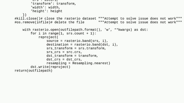 Permission denied when writing new Rasterio file смотреть онлайн