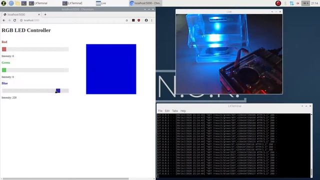 RGB LED with Raspberry Pi and Flask смотреть онлайн