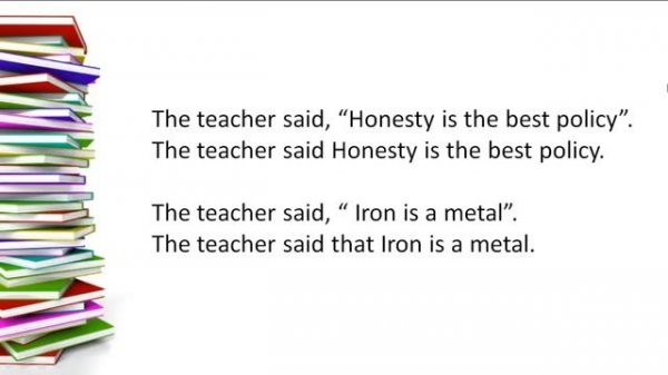 Direct and Indirect speech rules and examples